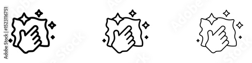 Clean icons for web site, mobile application. Logo illustration.