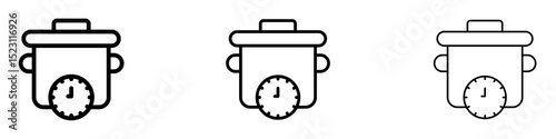Cooking time icons for web site, mobile application. Logo illustration.