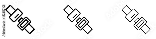 Car seat belt icons for web site, mobile application. Logo illustration.