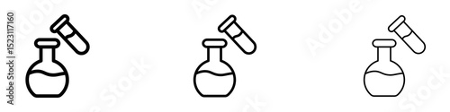 Chemical test icons for web site, mobile application. Logo illustration.