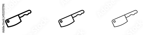 Chopper knife icons for web site, mobile application. Logo illustration.