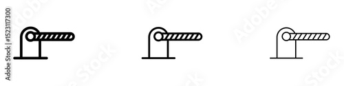 Barrier icons for web site, mobile application. Logo illustration.