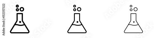 Beaker icons for web site, mobile application. Logo illustration.