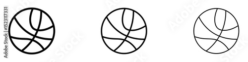 Basketball icons for web site, mobile application. Logo illustration.