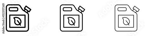 Biofuel canister icons for web site, mobile application. Logo illustration.