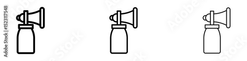 Air horn icons for web site, mobile application. Logo illustration.