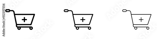 Bus icons. Thin linear graphic pictogram for website