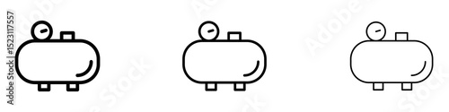 Air compressor icons for web site, mobile application. Logo illustration.