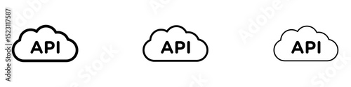 API icons for web site, mobile application. Logo illustration.