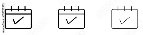 Appointment icons for web site, mobile application. Logo illustration.