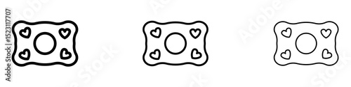 Baby orthopedic pillow icons for web site, mobile application. Logo illustration.