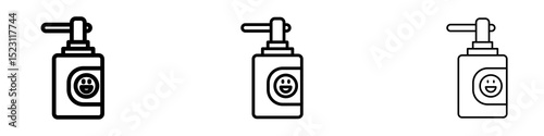 Baby shampoo icons for web site, mobile application. Logo illustration.