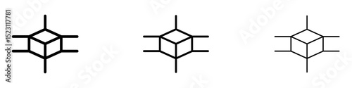 Bread loaf icons. Thin linear graphic pictogram for website