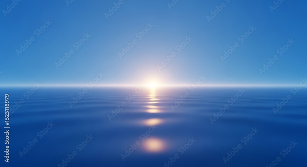 Obraz premium A tranquil sunrise over the ocean