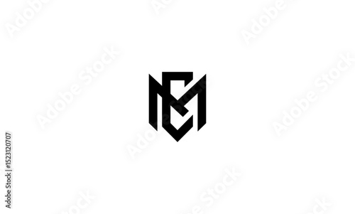 MC initial letters, monogram logo
