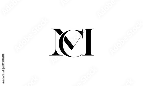 MC initial letters, monogram logo