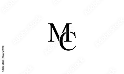 MC initial letters, monogram logo