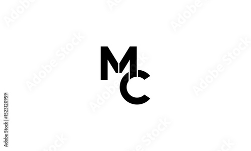 MC initial letters, monogram logo