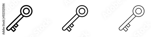 key icons. Thin linear graphic pictogram for website