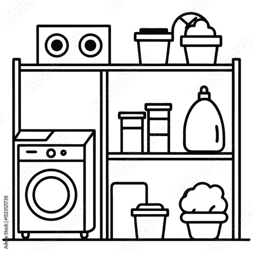 laundry room washing machine dryer shelves