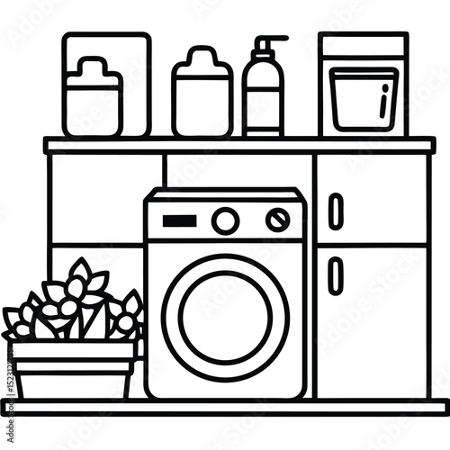 laundry room washing machine dryer shelves