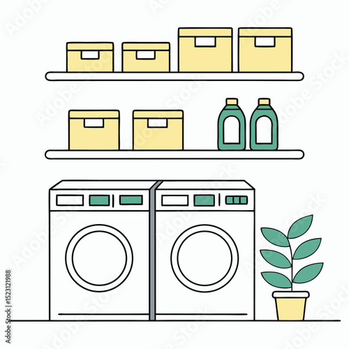 laundry room washing machine dryer shelves