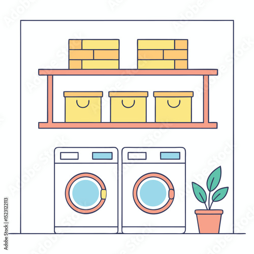 laundry room washing machine dryer shelves