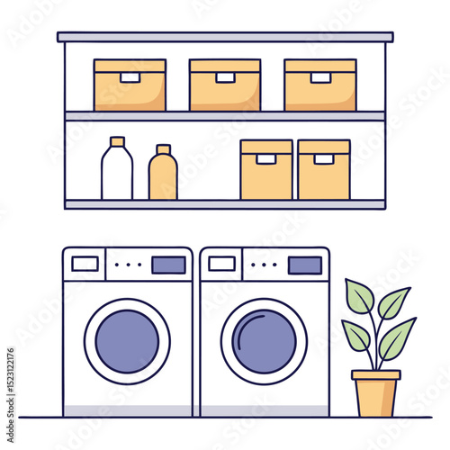 laundry room washing machine dryer shelves