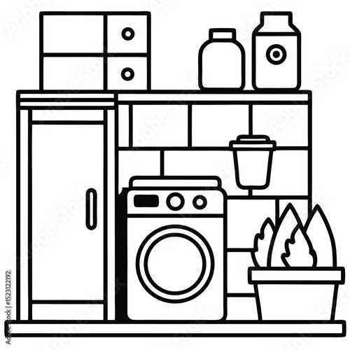 laundry room washing machine dryer shelves