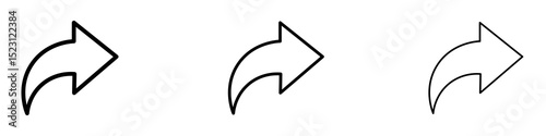 Share icons. Thin linear graphic pictogram for website