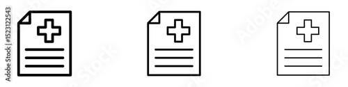 Report card icons. Thin linear graphic pictogram for website