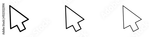 Mouse icons. Thin linear graphic pictogram for website