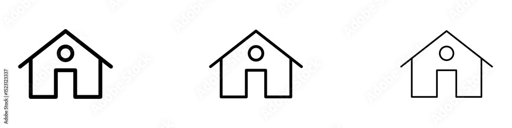 House icons. Thin linear graphic pictogram for website House icons. Thin linear graphic pictogram for website