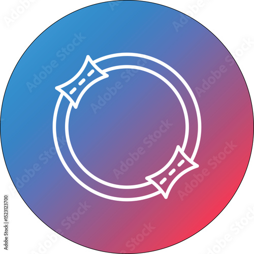Ring Line Gradient Circle Background Icon
