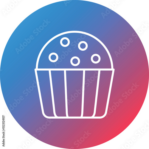 Truffle Line Gradient Circle Background Icon