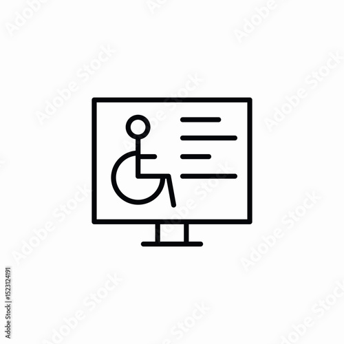 disability information icon sign vector