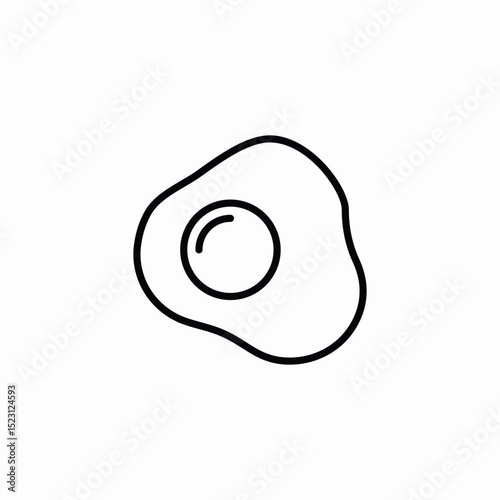 fried egg icon sign vector