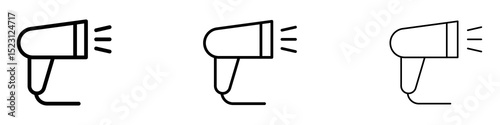 Barcode scanner icons. Thin linear graphic pictogram for website