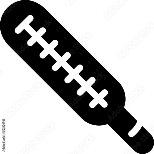 Medical thermometer icon. Silhouette style.