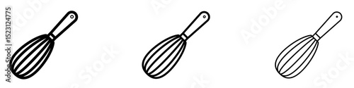 Beater icons. Thin linear graphic pictogram for website