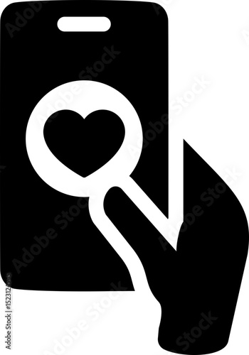 Organ donation icon. Silhouette style.