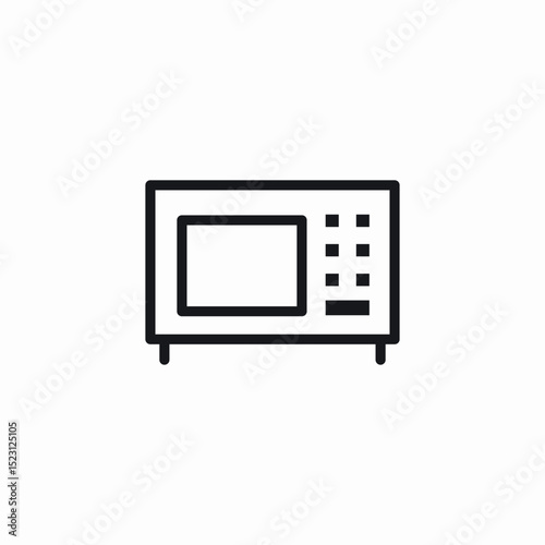microwave appliance icon sign vector