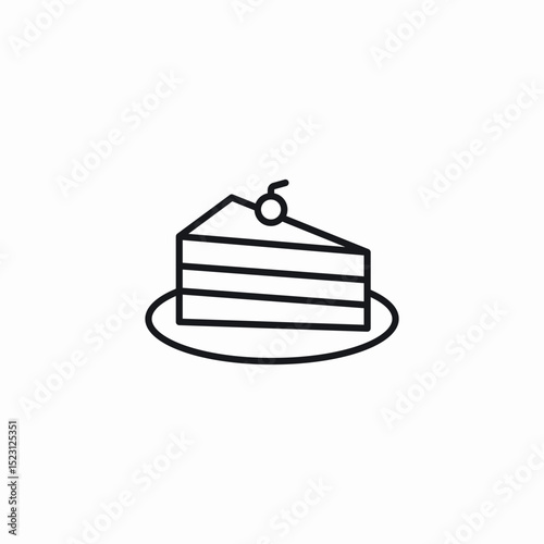 piece of cake icon sign vector