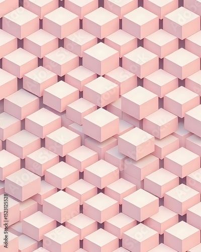 Pastel Geometric Cubes – Soft Abstract 3D Isometric Background