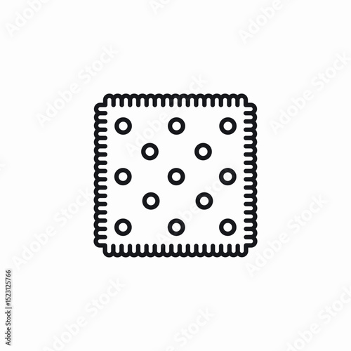 square bisquit icon sign vector