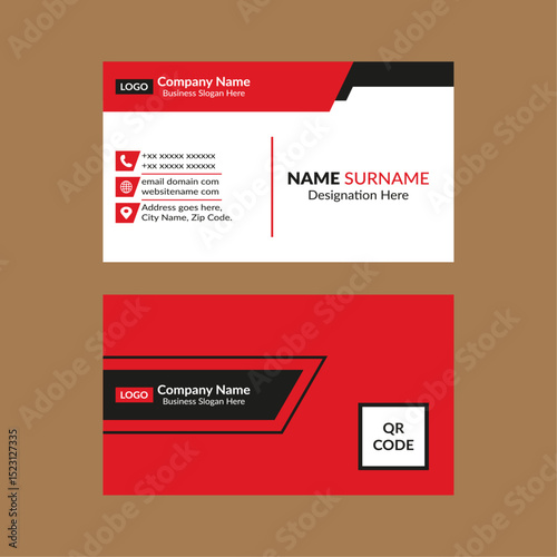 Modern Business Card Layout. Dynamic Template Display for Promotion.