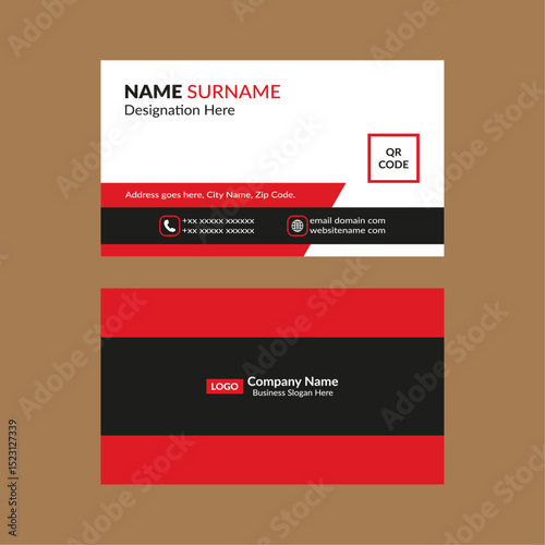 Modern Business Card Layout. Innovative Layout Display for Promotion.