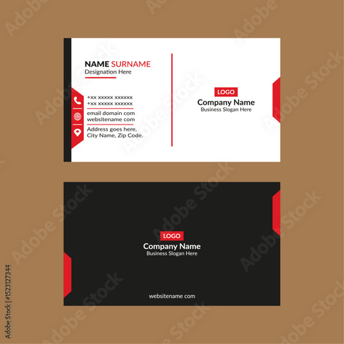 Modern Business Card Layout. Dynamic Layout Display for Promotion.