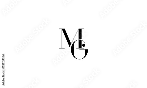 MG initial letters, monogram logo	