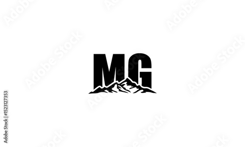 MG initial letters, monogram logo	